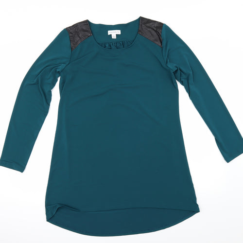 Susan Graver Womens Green   Tunic Blouse Size S