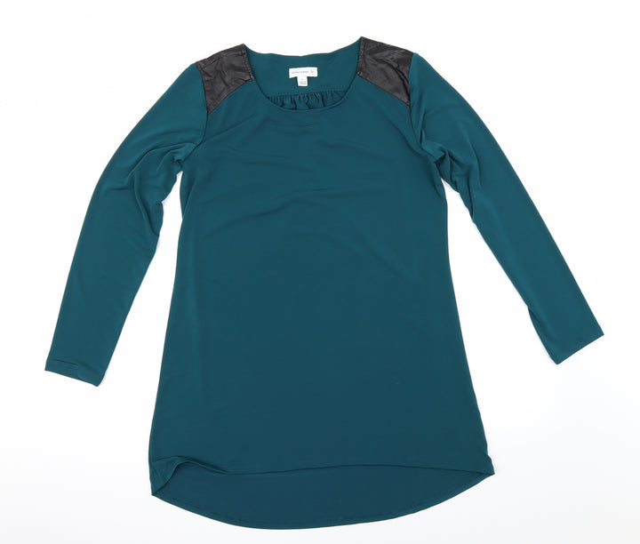 Susan Graver Womens Green   Tunic Blouse Size S