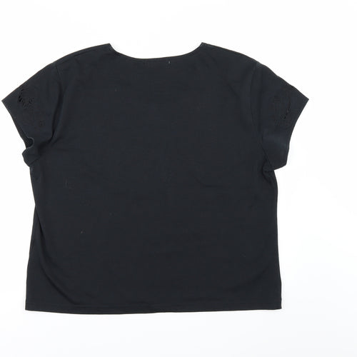 Emerco Womens Black   Basic T-Shirt Size 20