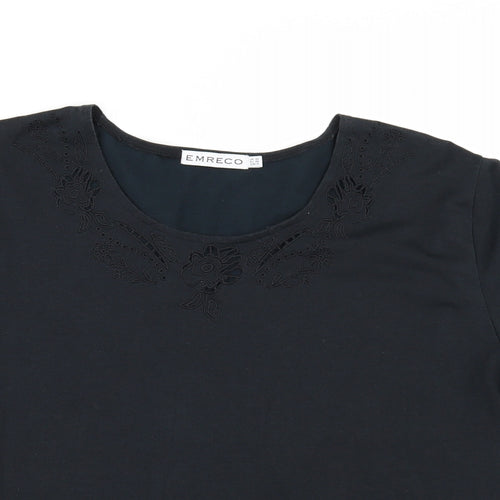 Emerco Womens Black   Basic T-Shirt Size 20