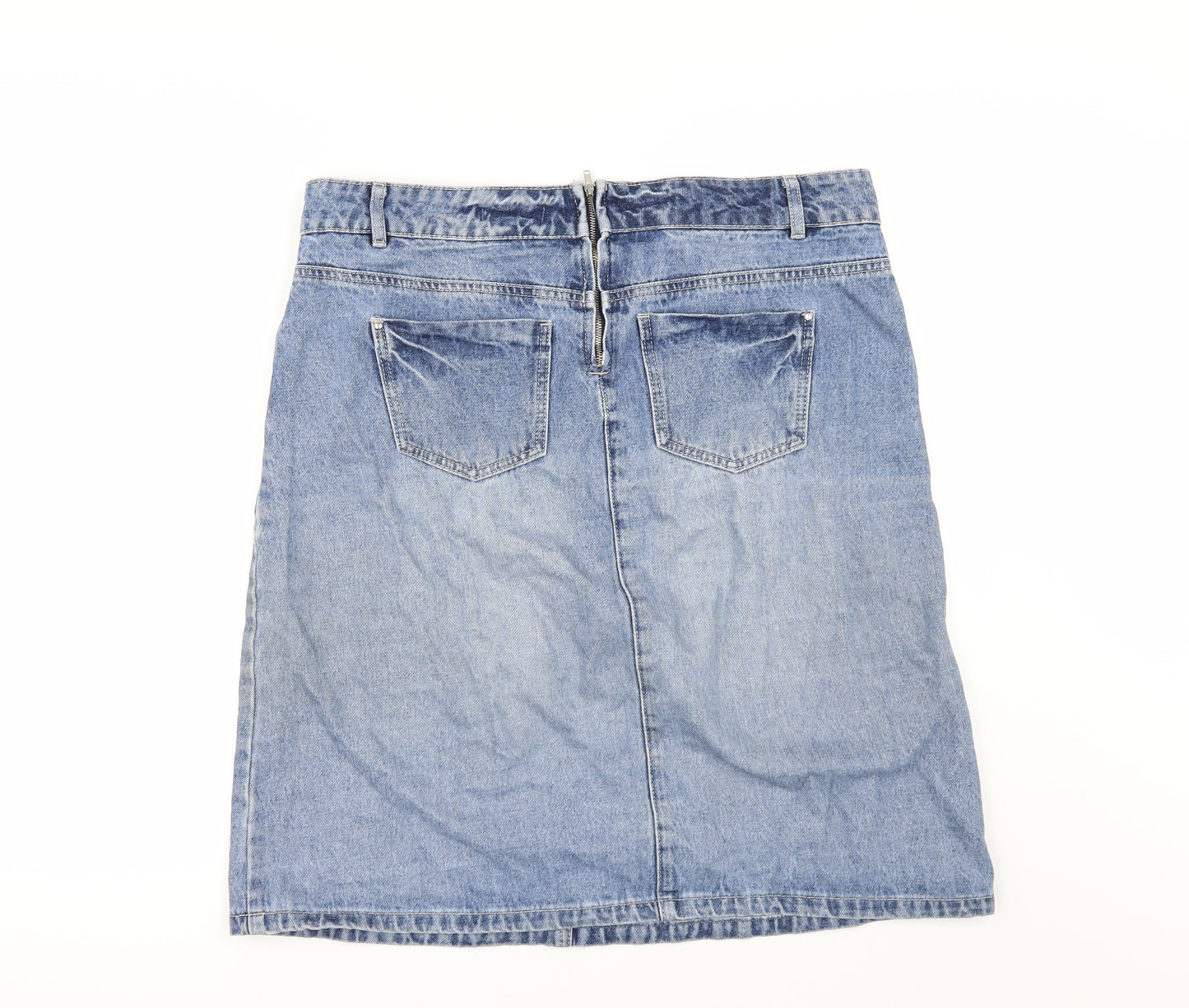 TU Womens Blue  Denim A-Line Skirt Size 14