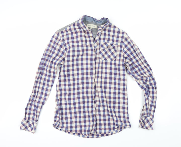 River Island Mens Multicoloured Check   Button-Up Size M