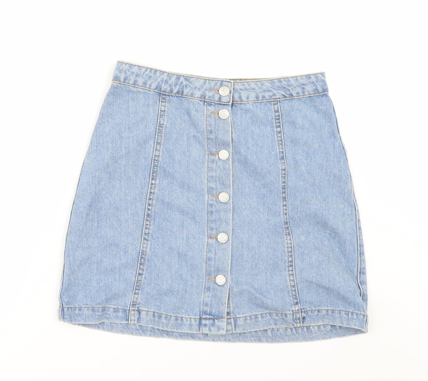 New Look Girls Blue  Denim A-Line Skirt Size 13-14 Years