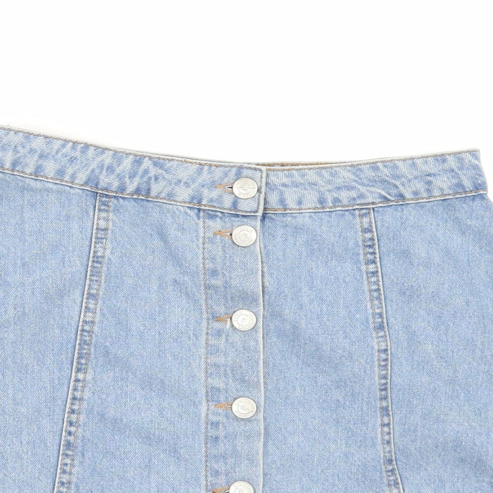 New Look Girls Blue  Denim A-Line Skirt Size 13-14 Years
