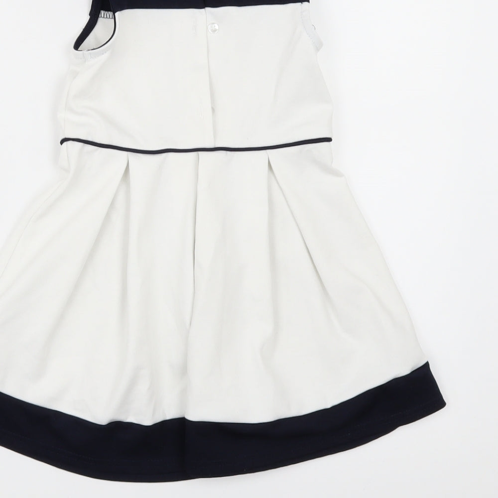 Primark Girls White   Fit & Flare  Size 2-3 Years