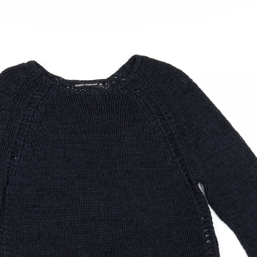 Debbie Morgan Womens Blue   Pullover Jumper Size XL