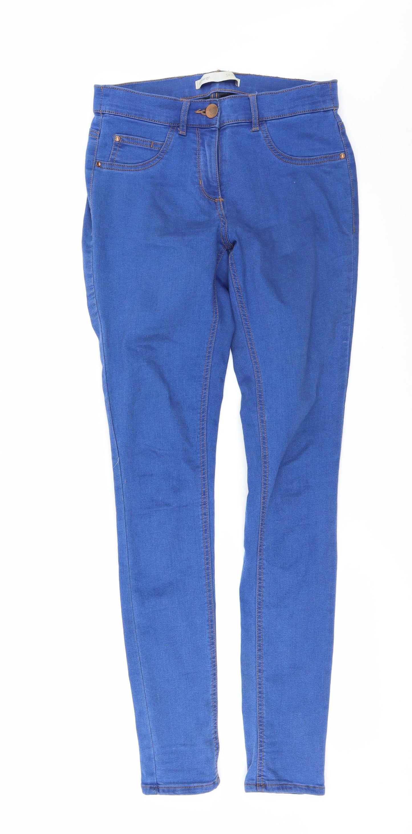 George Womens Blue  Denim Skinny Jeans Size S L33 in