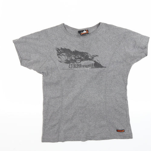 Extreamapatagomia Boys Grey   Basic T-Shirt Size L