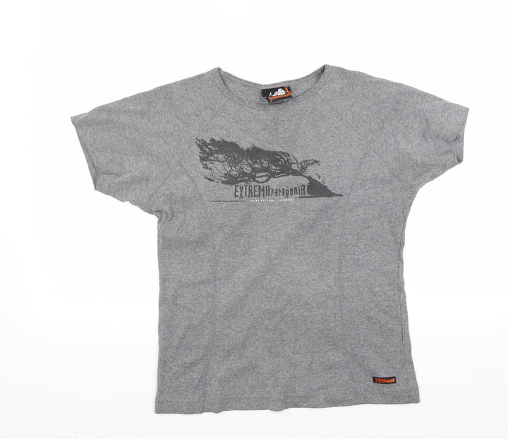 Extreamapatagomia Boys Grey Basic T-Shirt Size L