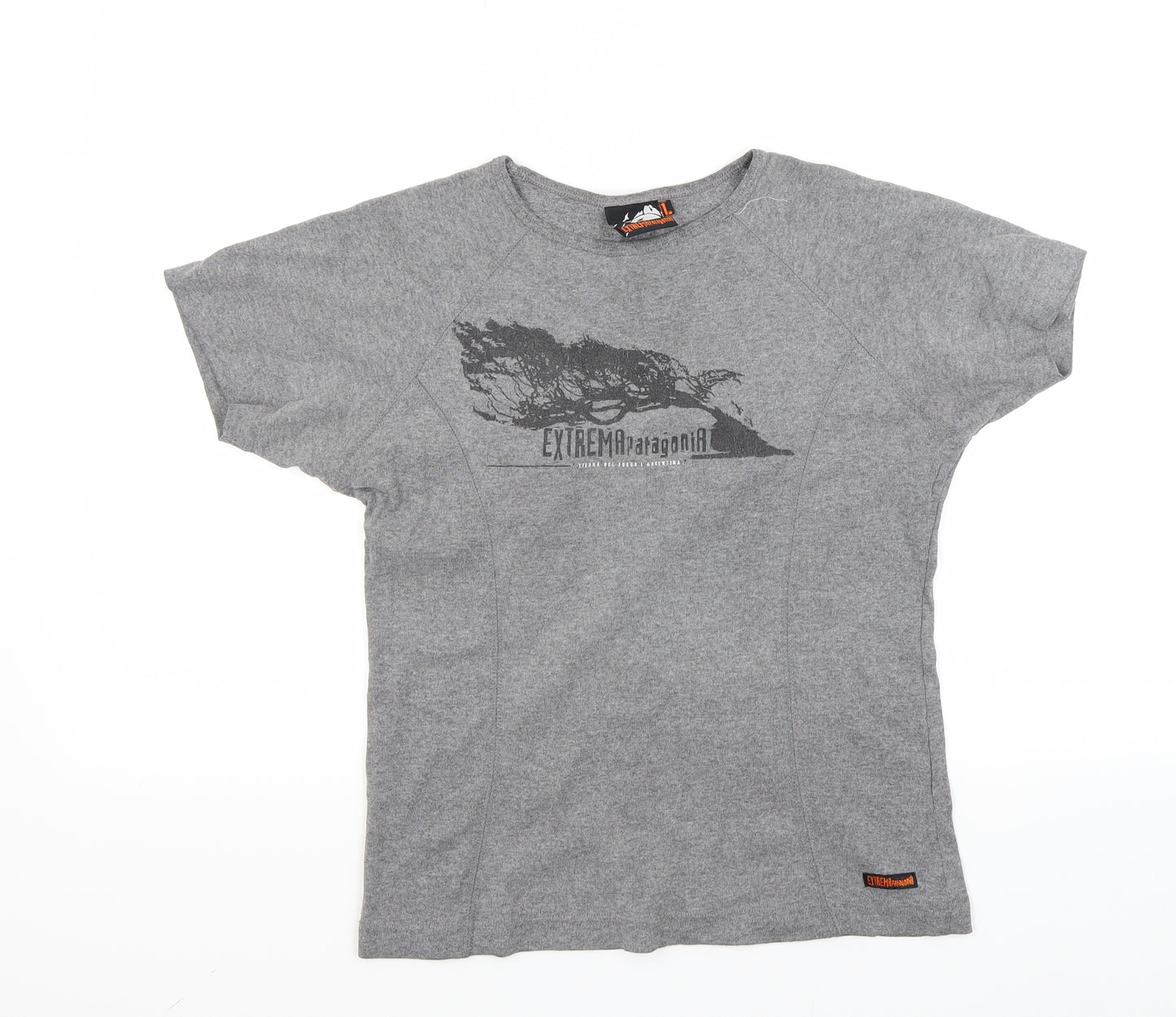 Extreamapatagomia Boys Grey   Basic T-Shirt Size L
