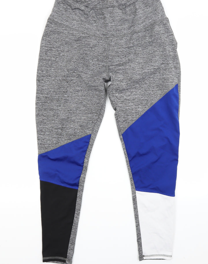 Workout Womens Grey Jogger Leggings Size L L24 in