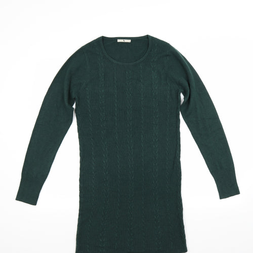 TU Womens Green   Jumper Dress  Size 8