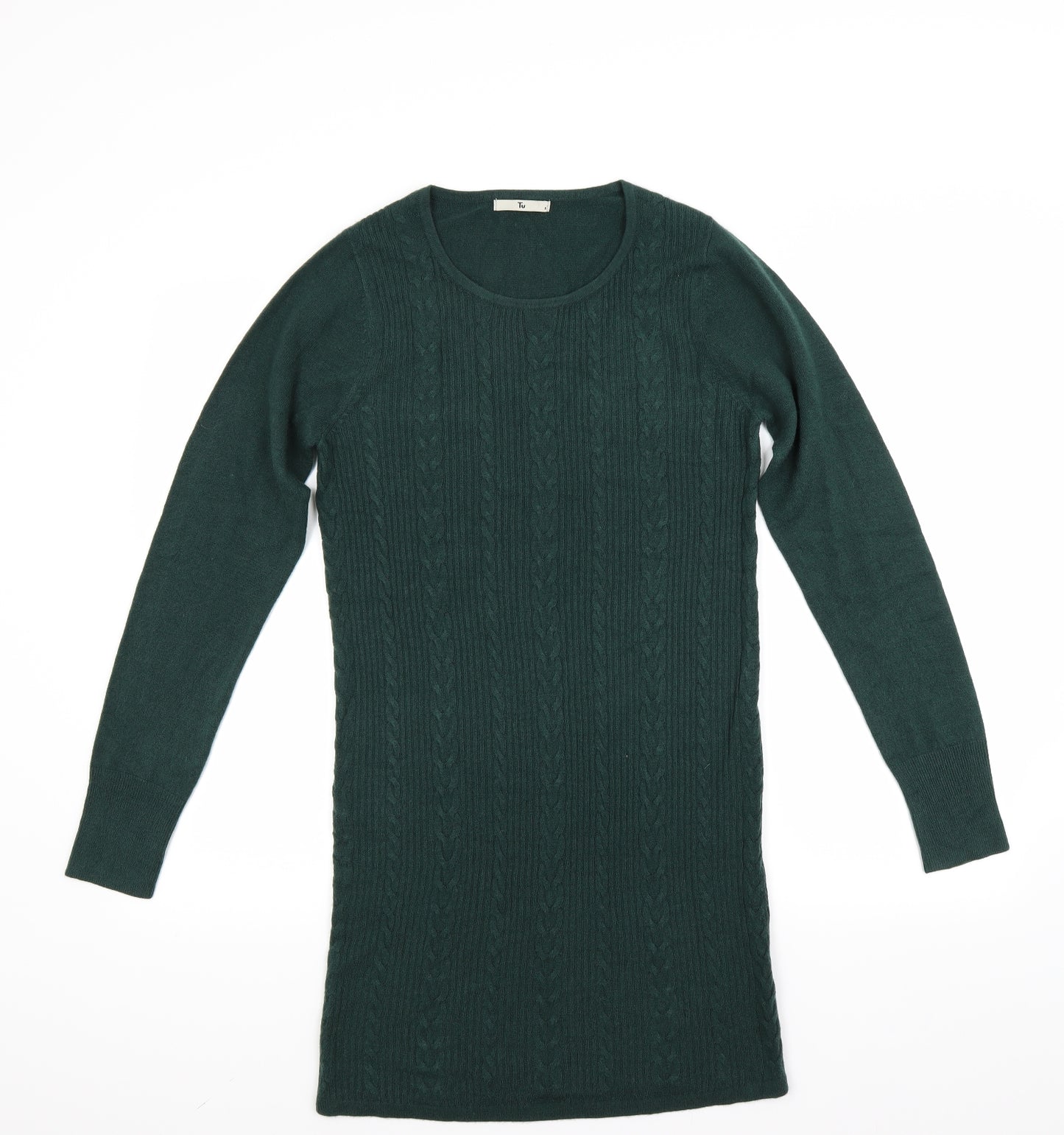 TU Womens Green   Jumper Dress  Size 8