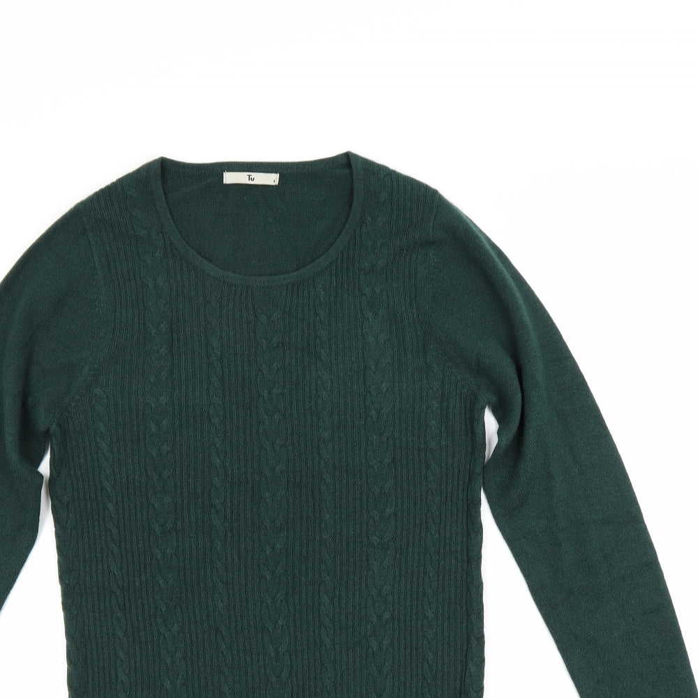 TU Womens Green   Jumper Dress  Size 8