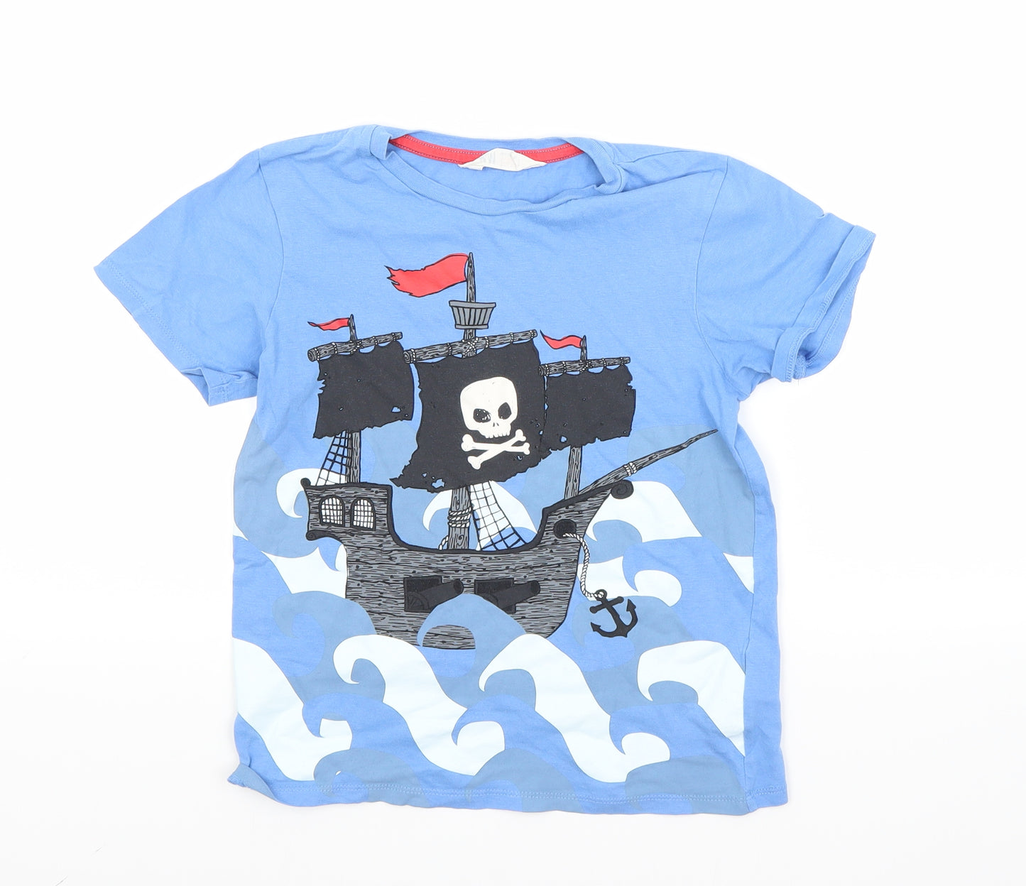 H&M Boys Blue   Basic T-Shirt Size 7-8 Years  - Pirates