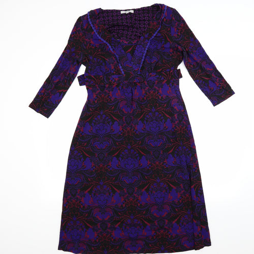 Per Una Womens Purple Floral  A-Line  Size 12