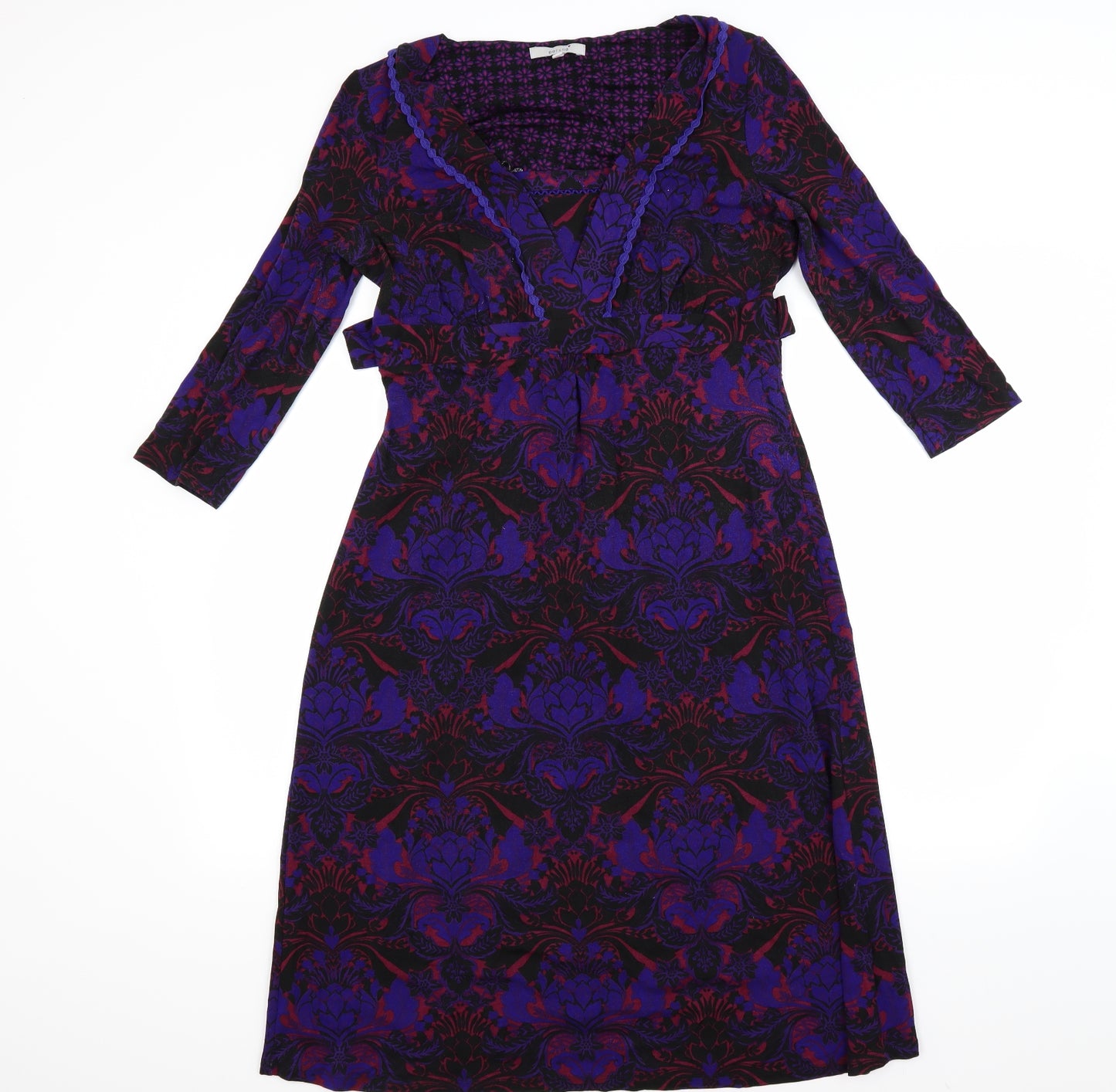Per Una Womens Purple Floral  A-Line  Size 12