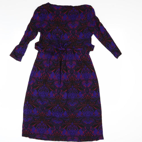 Per Una Womens Purple Floral  A-Line  Size 12