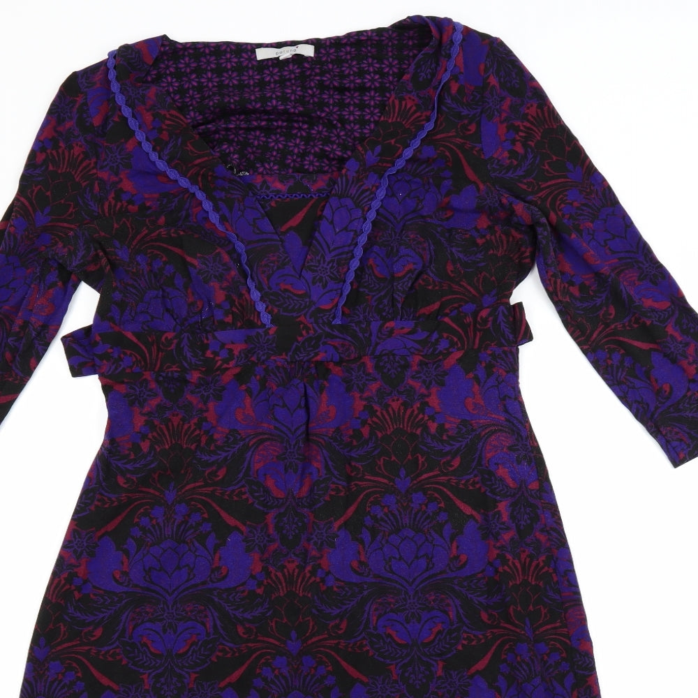 Per Una Womens Purple Floral  A-Line  Size 12