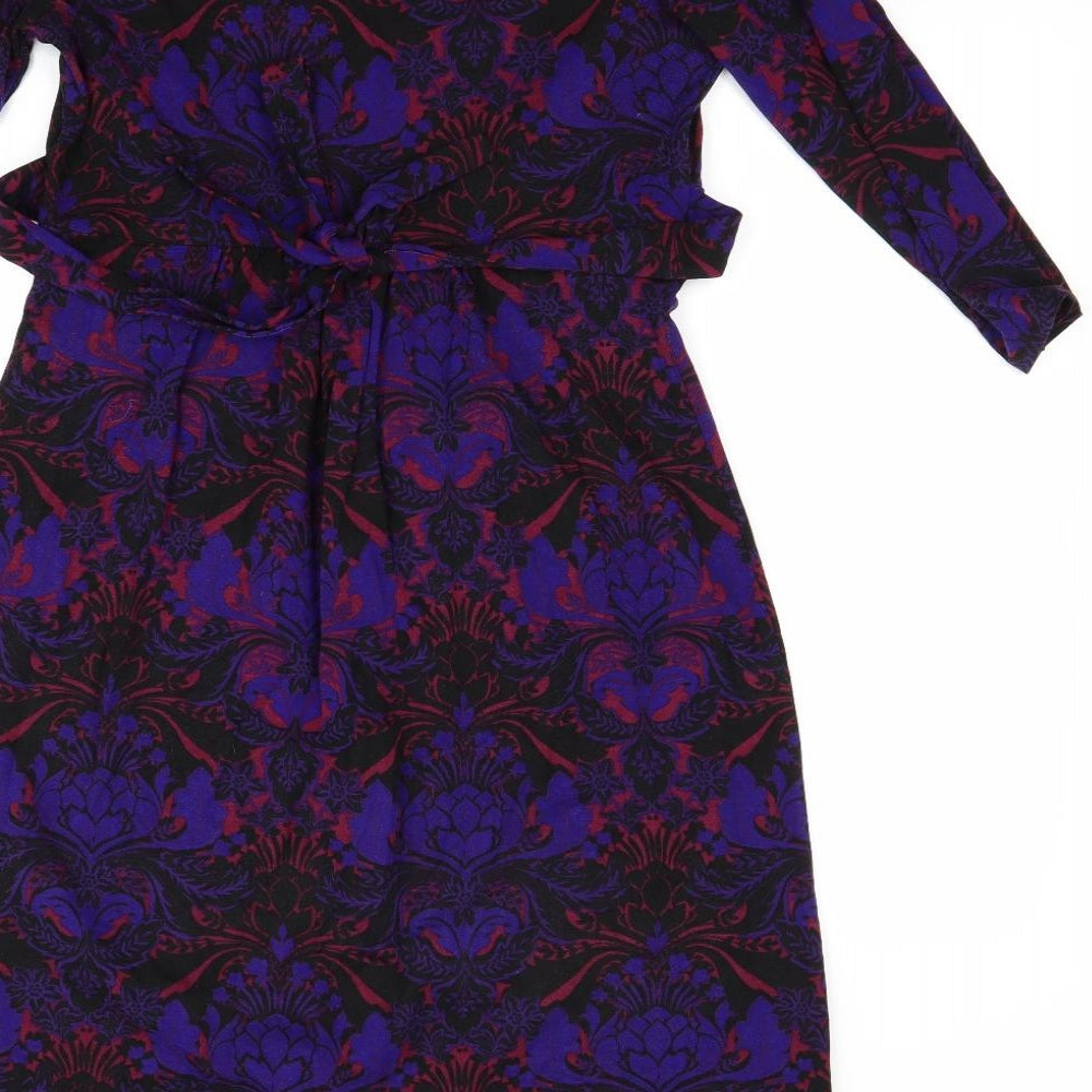 Per Una Womens Purple Floral  A-Line  Size 12