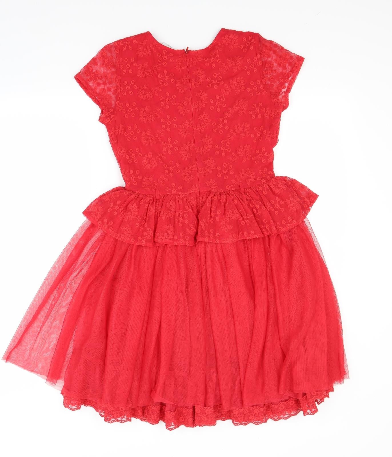NEXT Girls Red   Fit & Flare  Size 12 Years