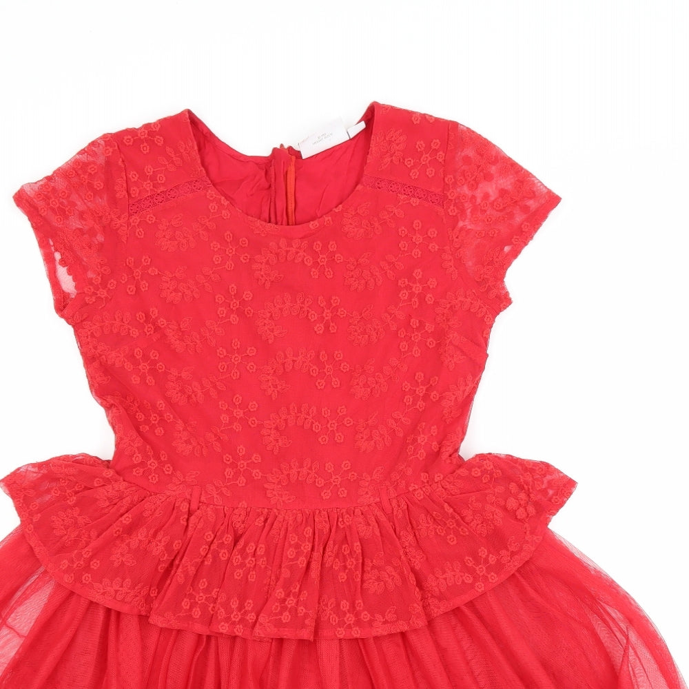 NEXT Girls Red   Fit & Flare  Size 12 Years