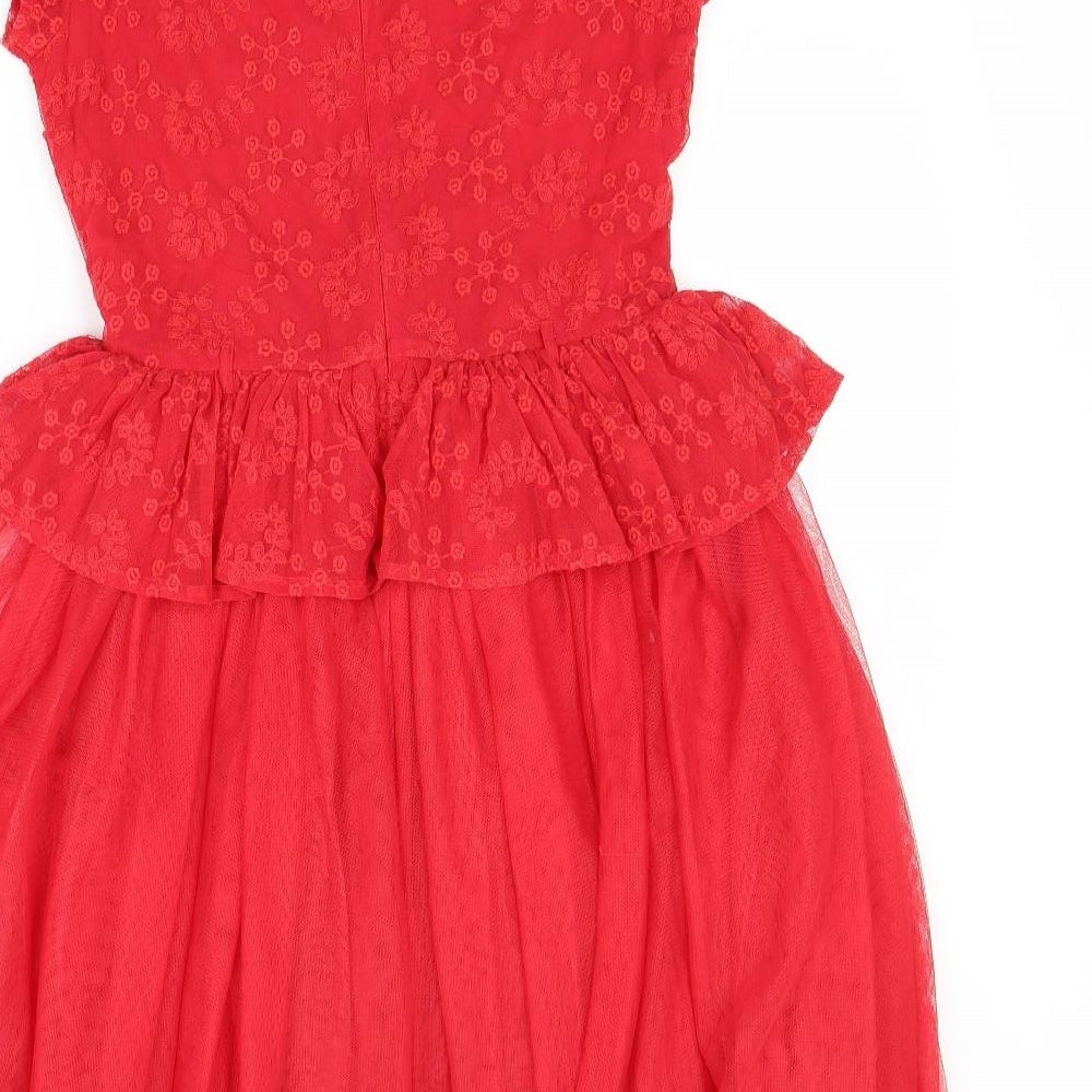 NEXT Girls Red   Fit & Flare  Size 12 Years