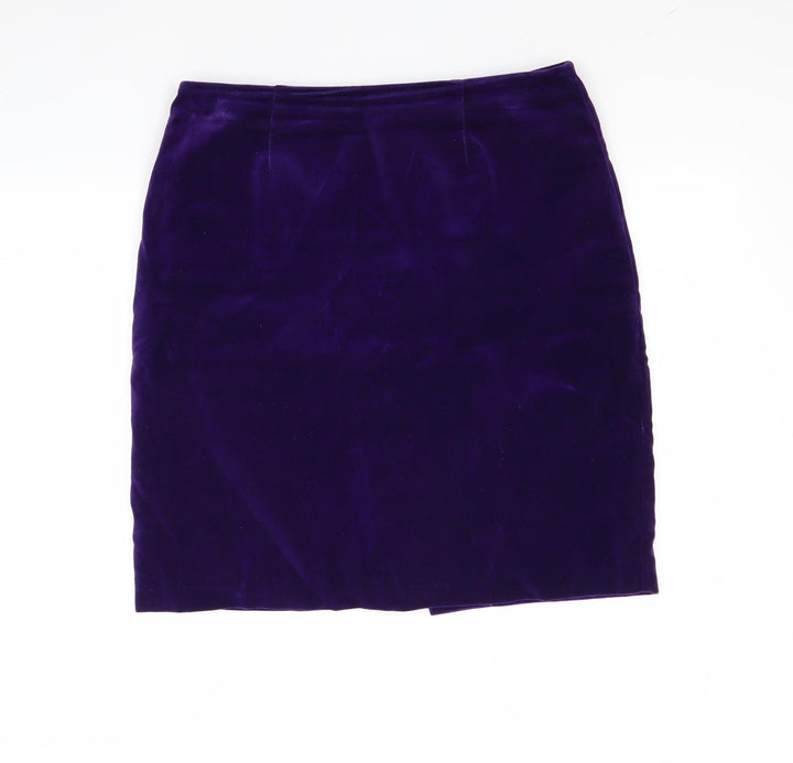Preworn Womens Purple A-Line Skirt Size 32 in