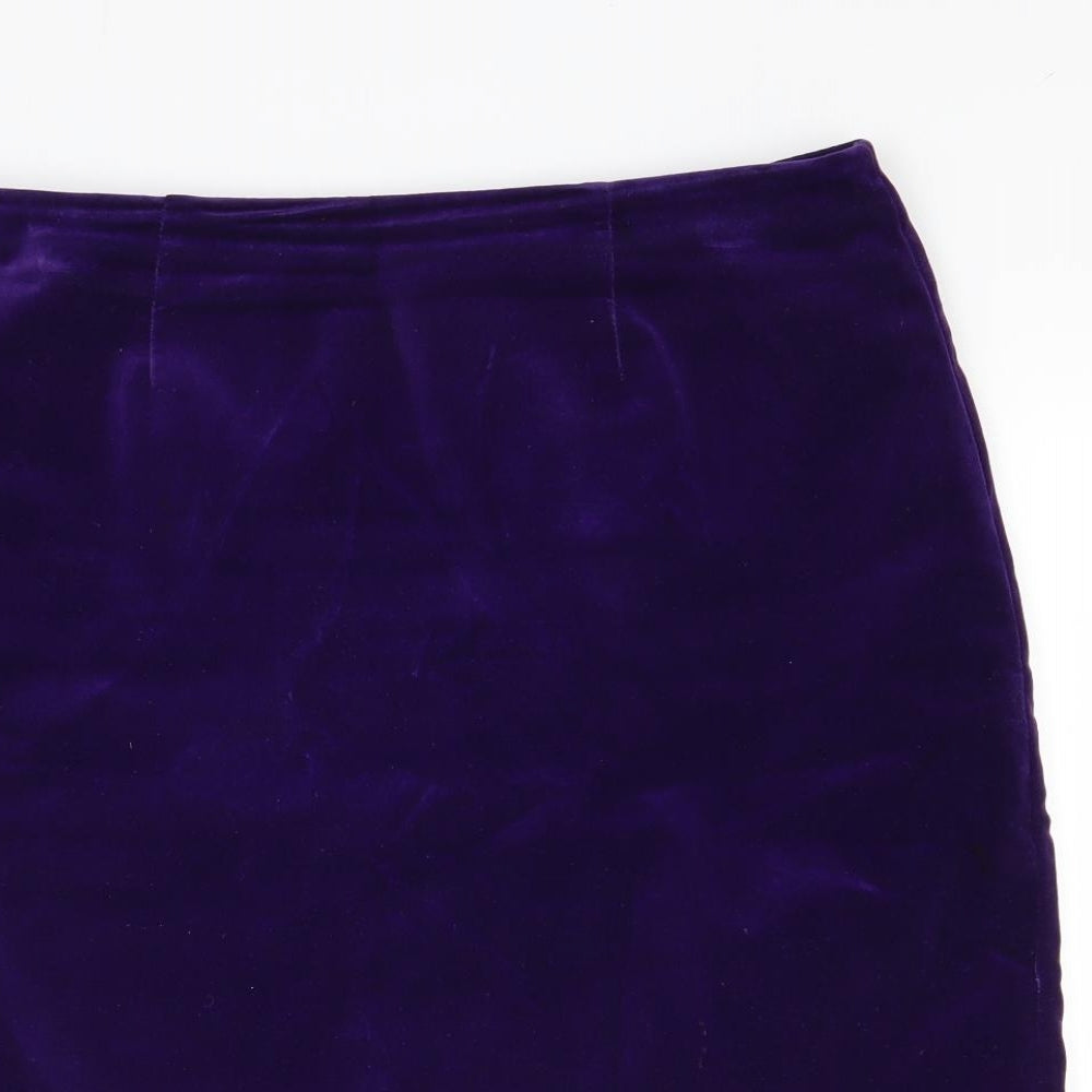 Preworn Womens Purple   A-Line Skirt Size 32 in