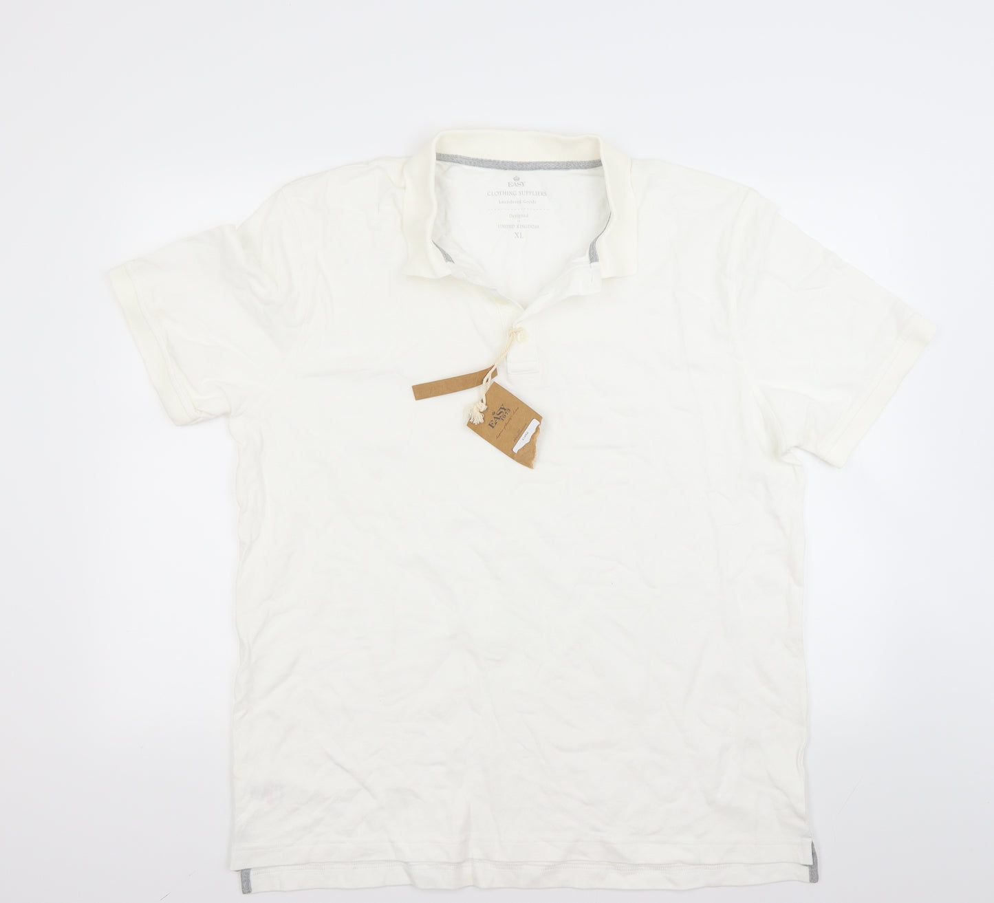 Easy Mens White    Polo Size XL