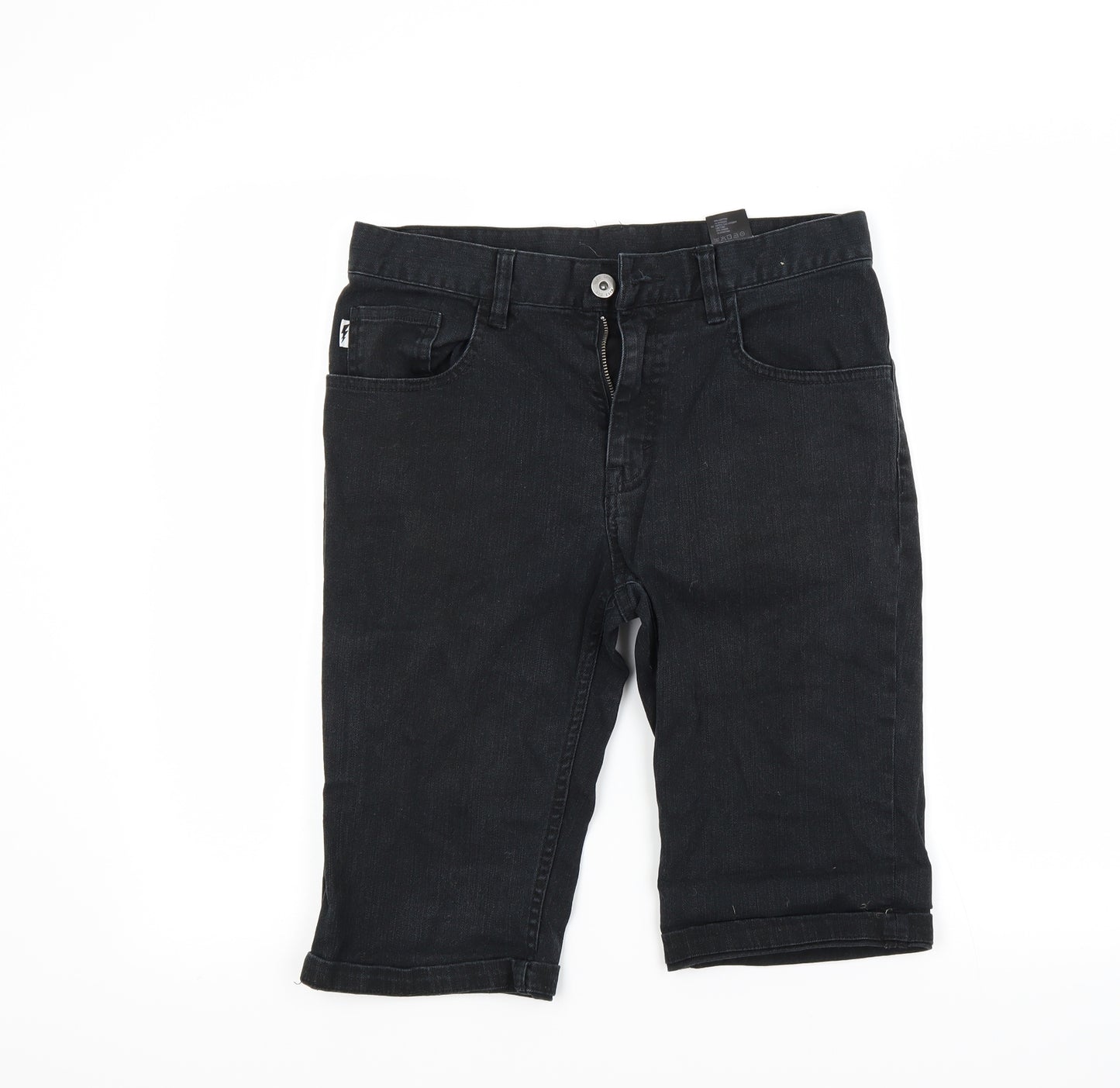 H&M Boys Black  Denim Chino Shorts Size 12 Years