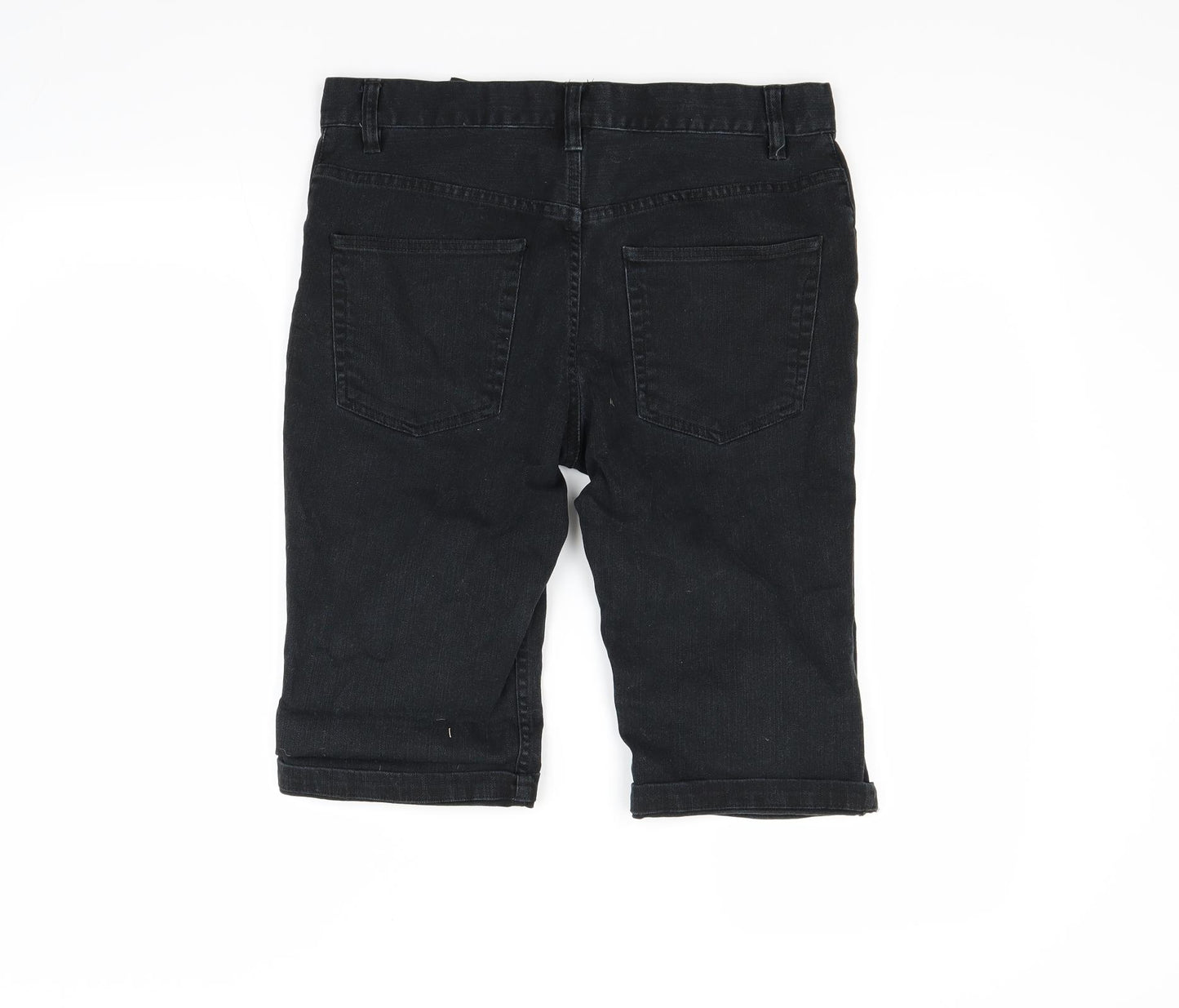 H&M Boys Black  Denim Chino Shorts Size 12 Years