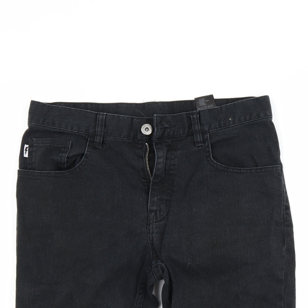 H&M Boys Black  Denim Chino Shorts Size 12 Years