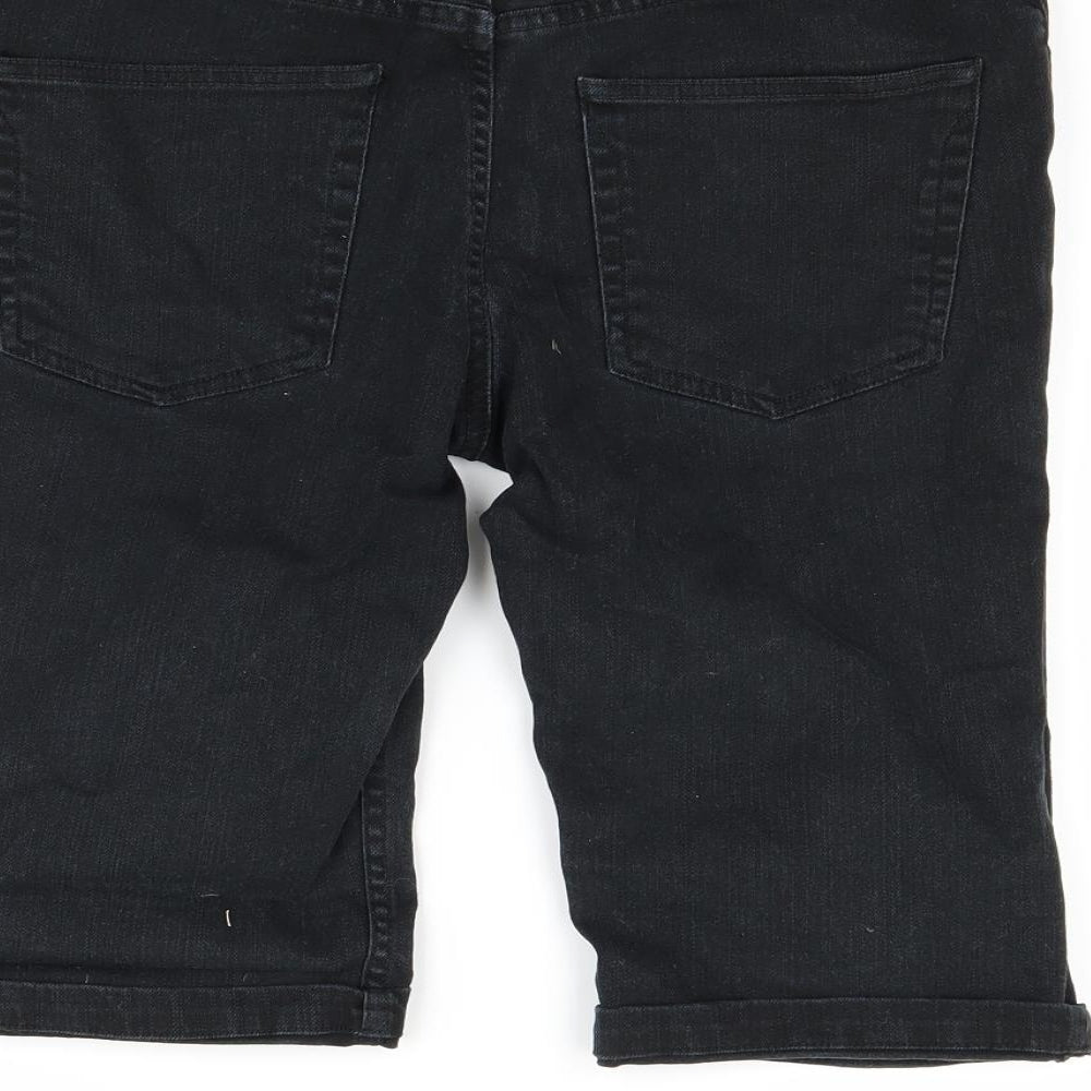 H&M Boys Black  Denim Chino Shorts Size 12 Years