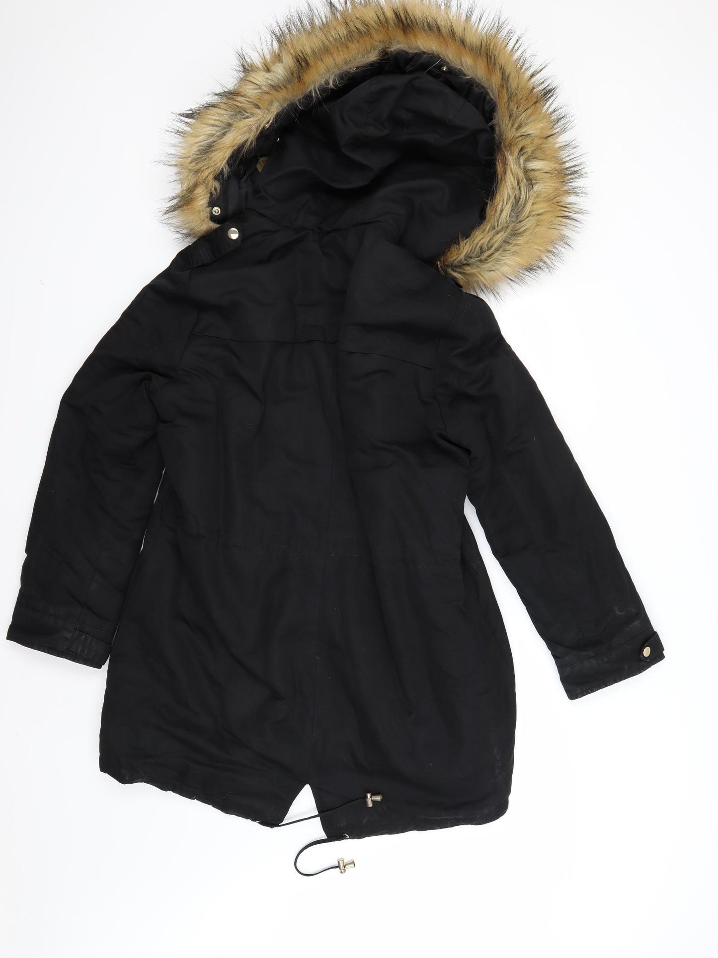 Miss Selfridge Womens Black   Parka Coat Size 16