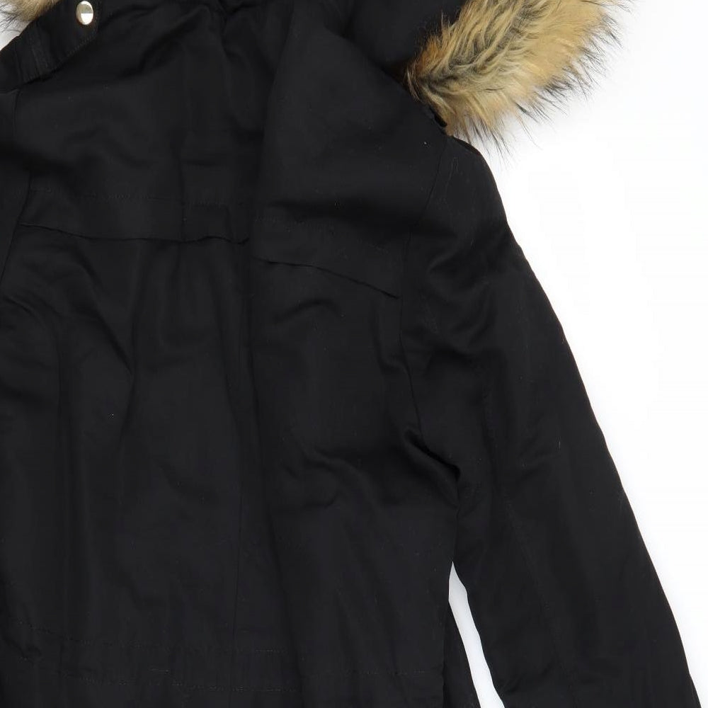 Miss Selfridge Womens Black   Parka Coat Size 16