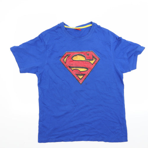 George Mens Blue    T-Shirt Size M  - Superman