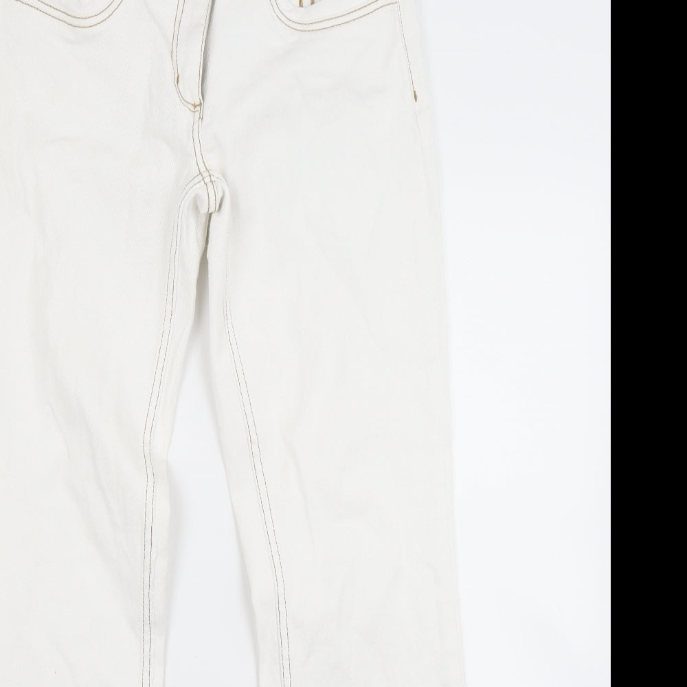Dateless Womens White  Denim Bootcut Jeans Size XL L31 in