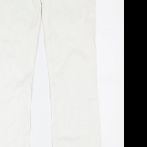 Dateless Womens White  Denim Bootcut Jeans Size XL L31 in