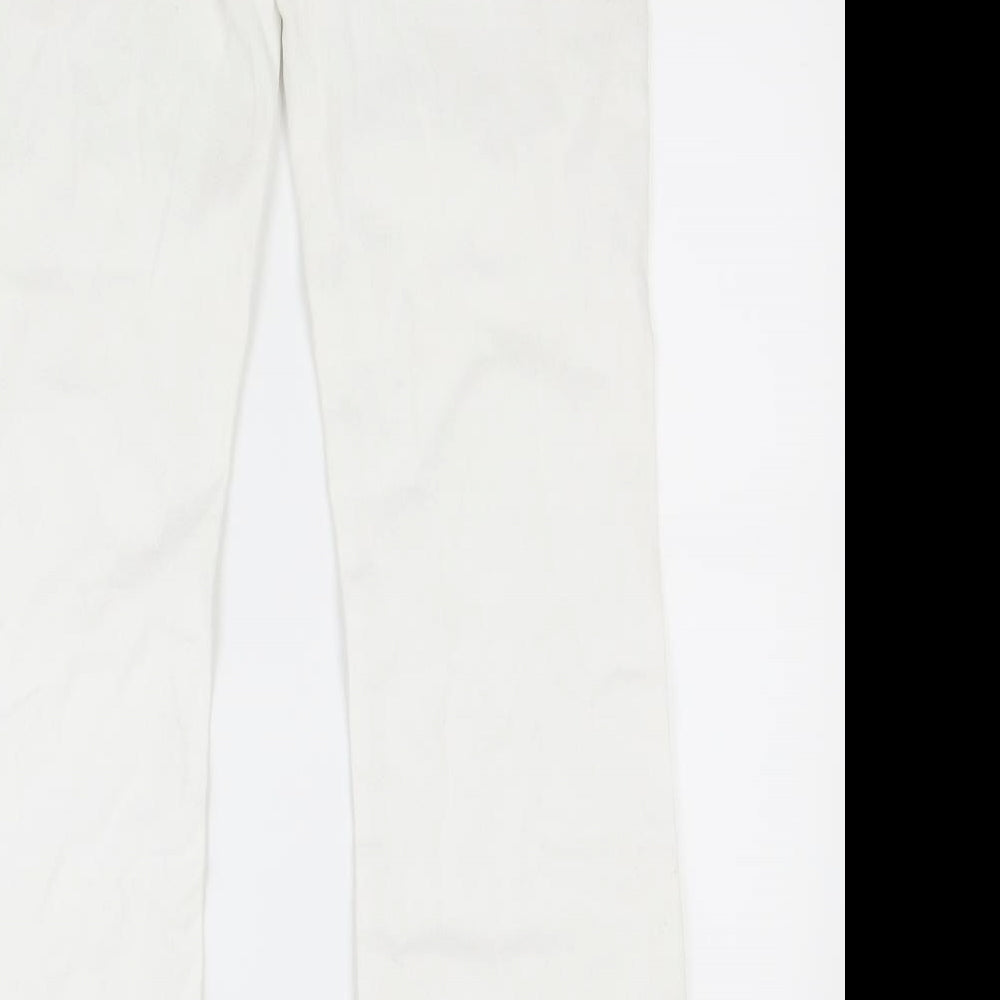 Dateless Womens White  Denim Bootcut Jeans Size XL L31 in