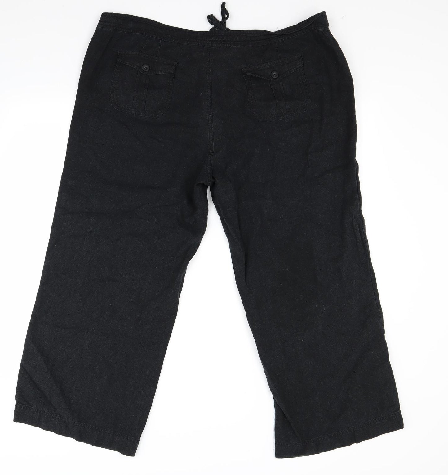 Debenhams Womens Black   Cropped Trousers Size 18 L24 in