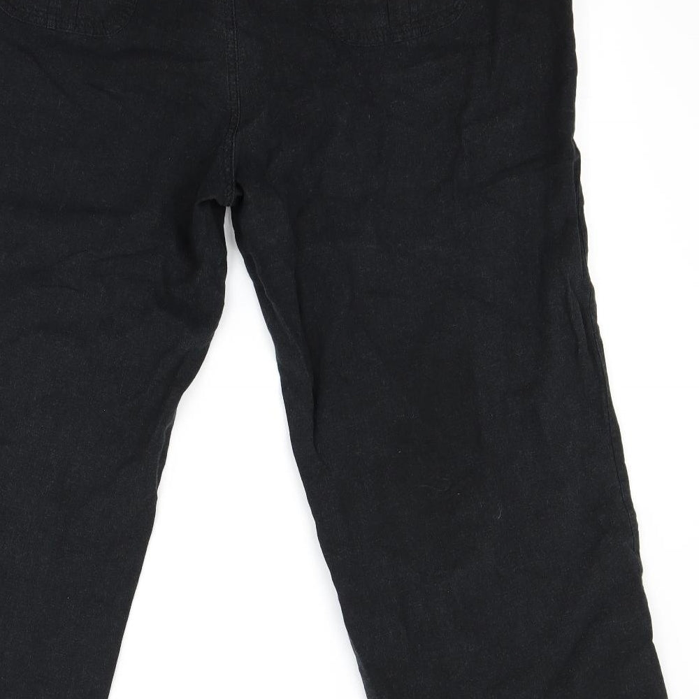 Debenhams Womens Black   Cropped Trousers Size 18 L24 in