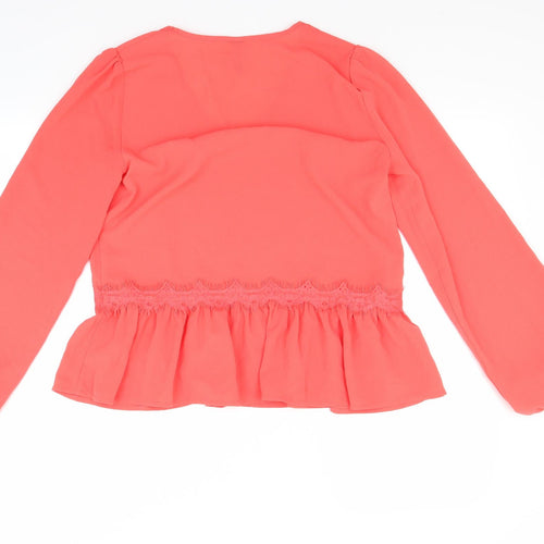 Yas Womens Red   Basic Blouse Size S