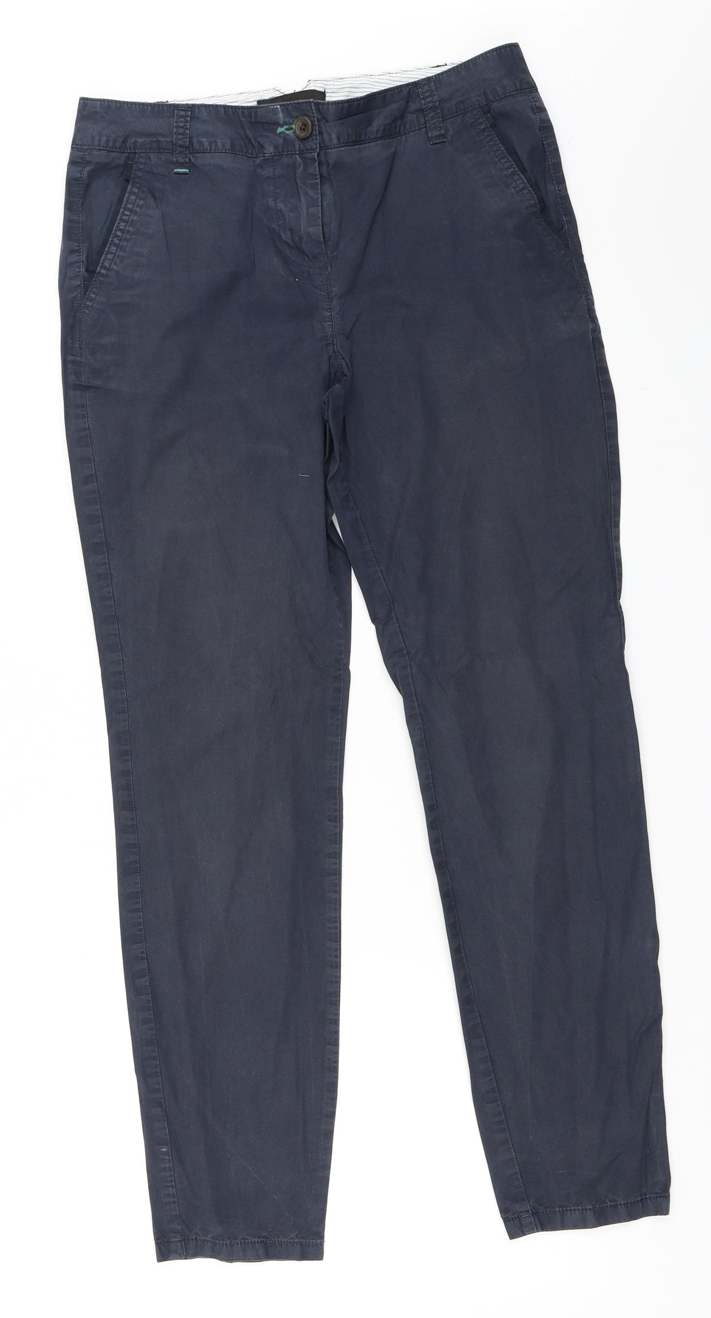 NEXT Womens Blue   Chino Trousers Size 8 L28 in