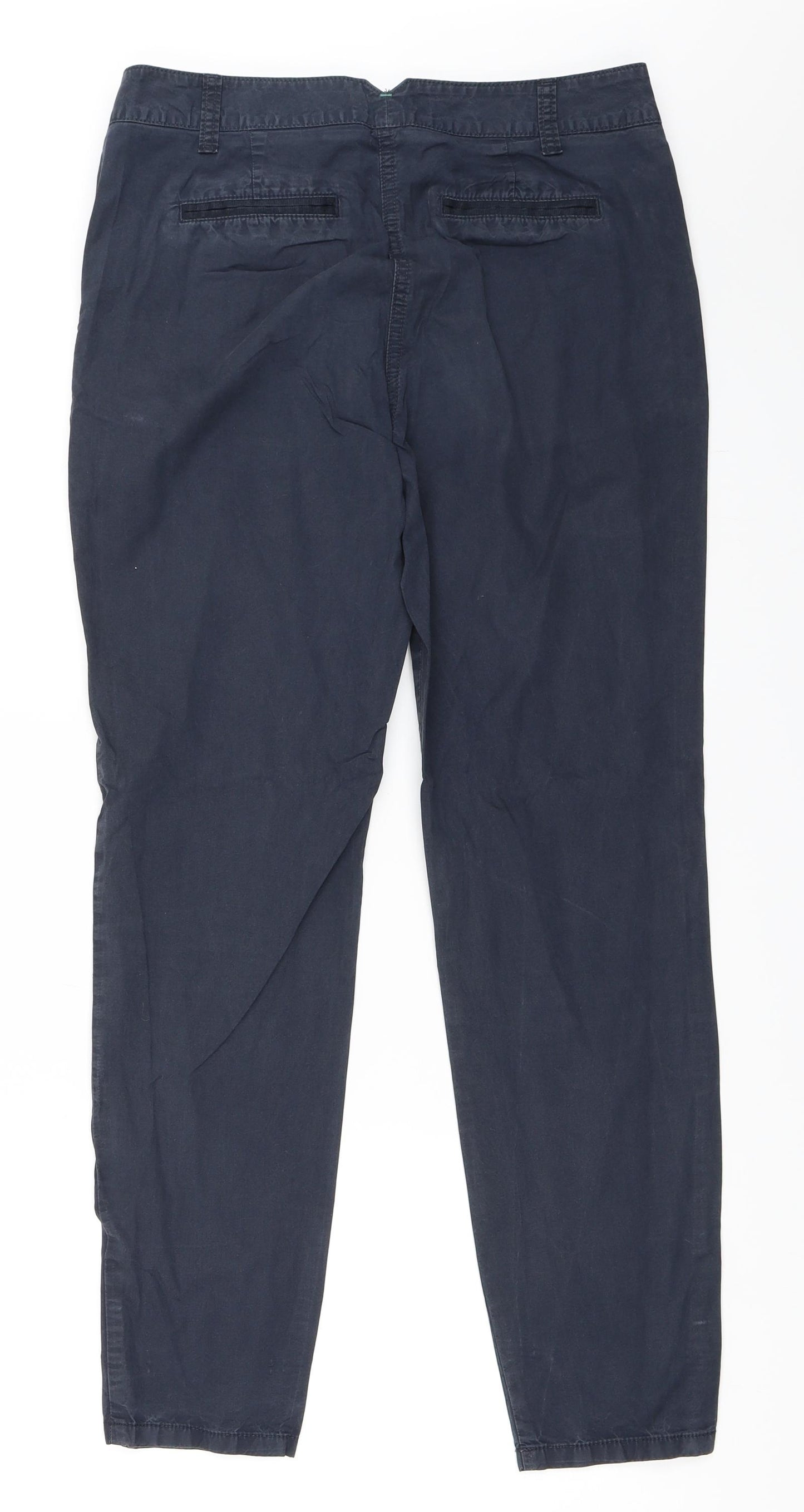 NEXT Womens Blue   Chino Trousers Size 8 L28 in