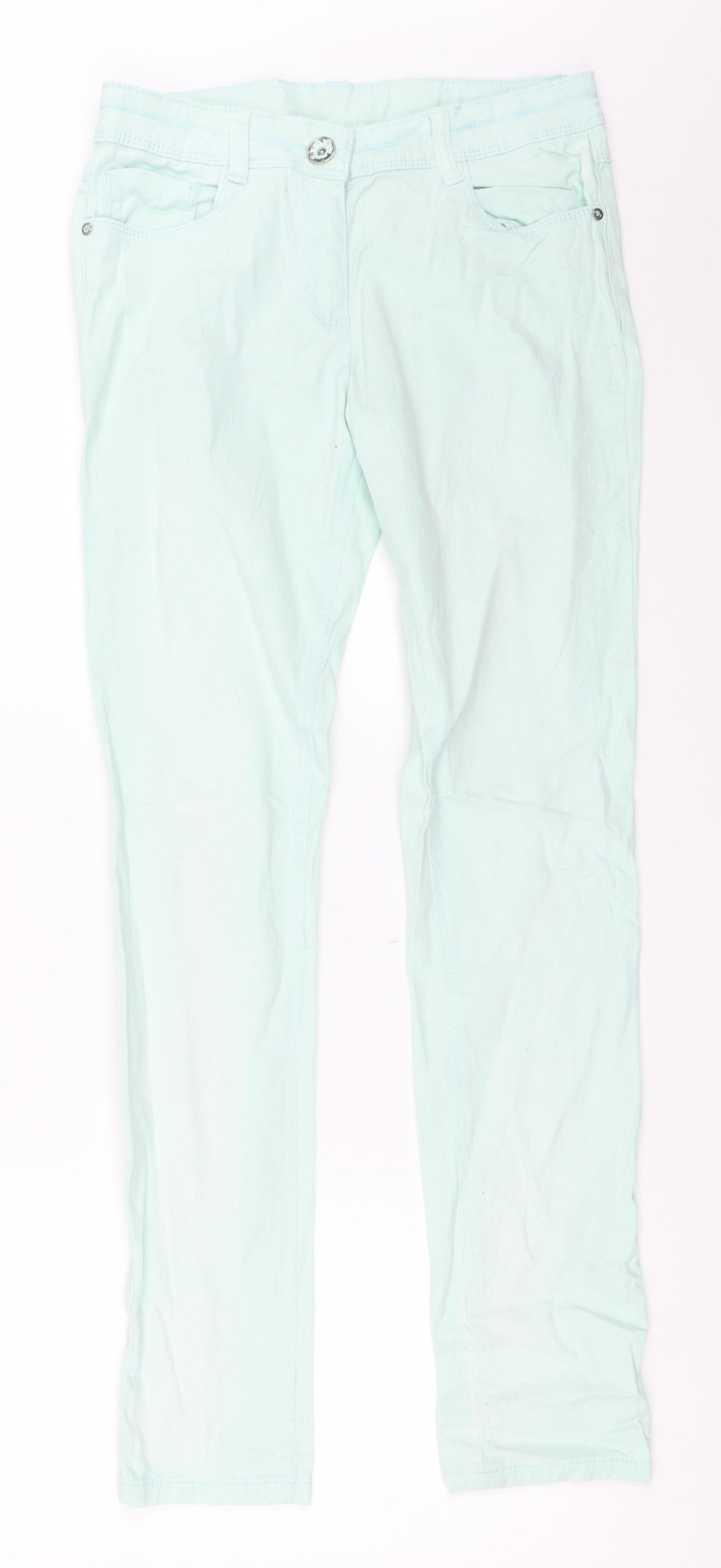Yigga Girls Green   Straight Jeans Size 14 Years