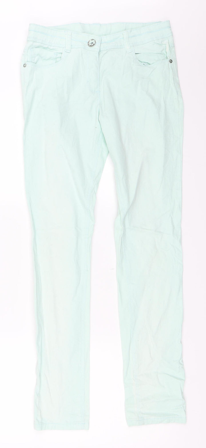 Yigga Girls Green   Straight Jeans Size 14 Years