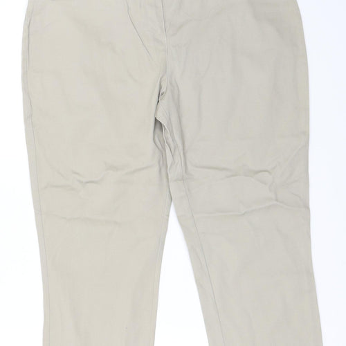 Alexana Womens Beige   Cropped Trousers Size XL L23 in