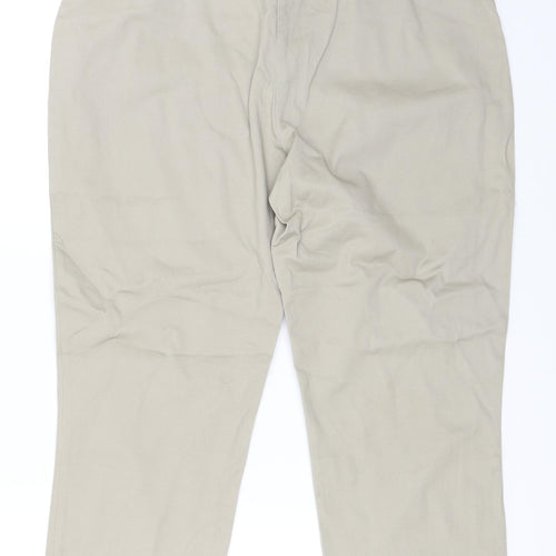 Alexana Womens Beige   Cropped Trousers Size XL L23 in
