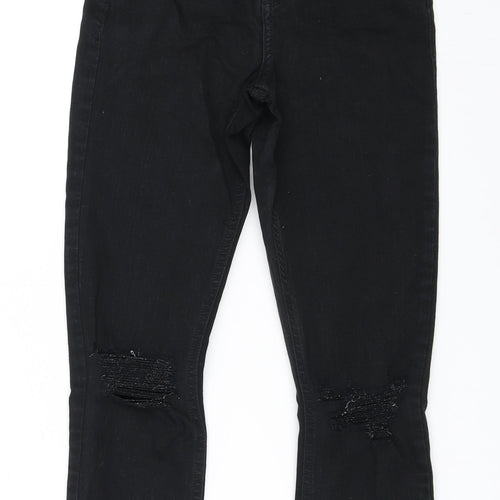 Topshop Womens Black  Denim Skinny Jeans Size 24 in L28 in - Jamie Jeans